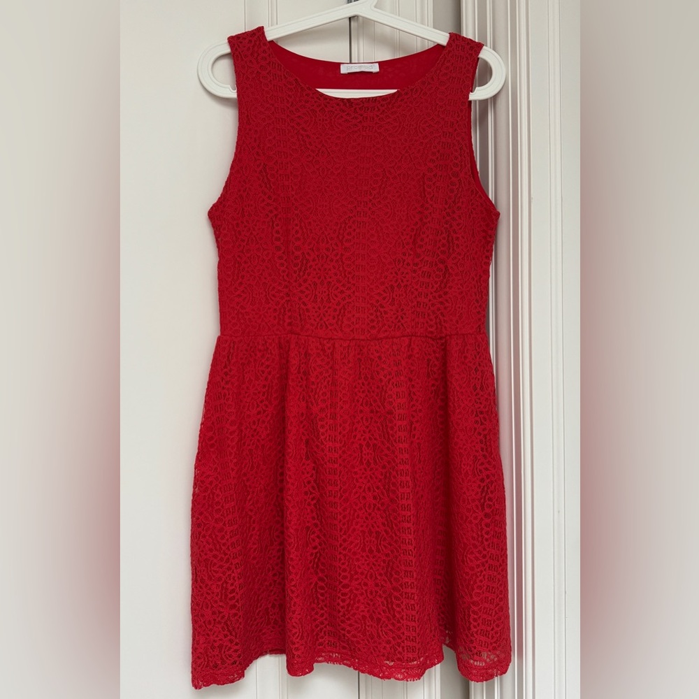 Promod Red Lace Dress size M